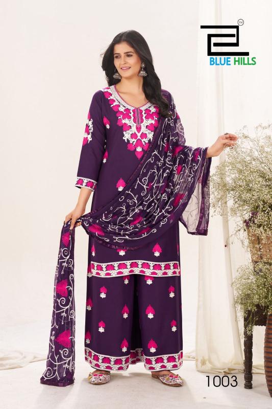 Blue Hills Pink Lotus catalog satin kurtis online india