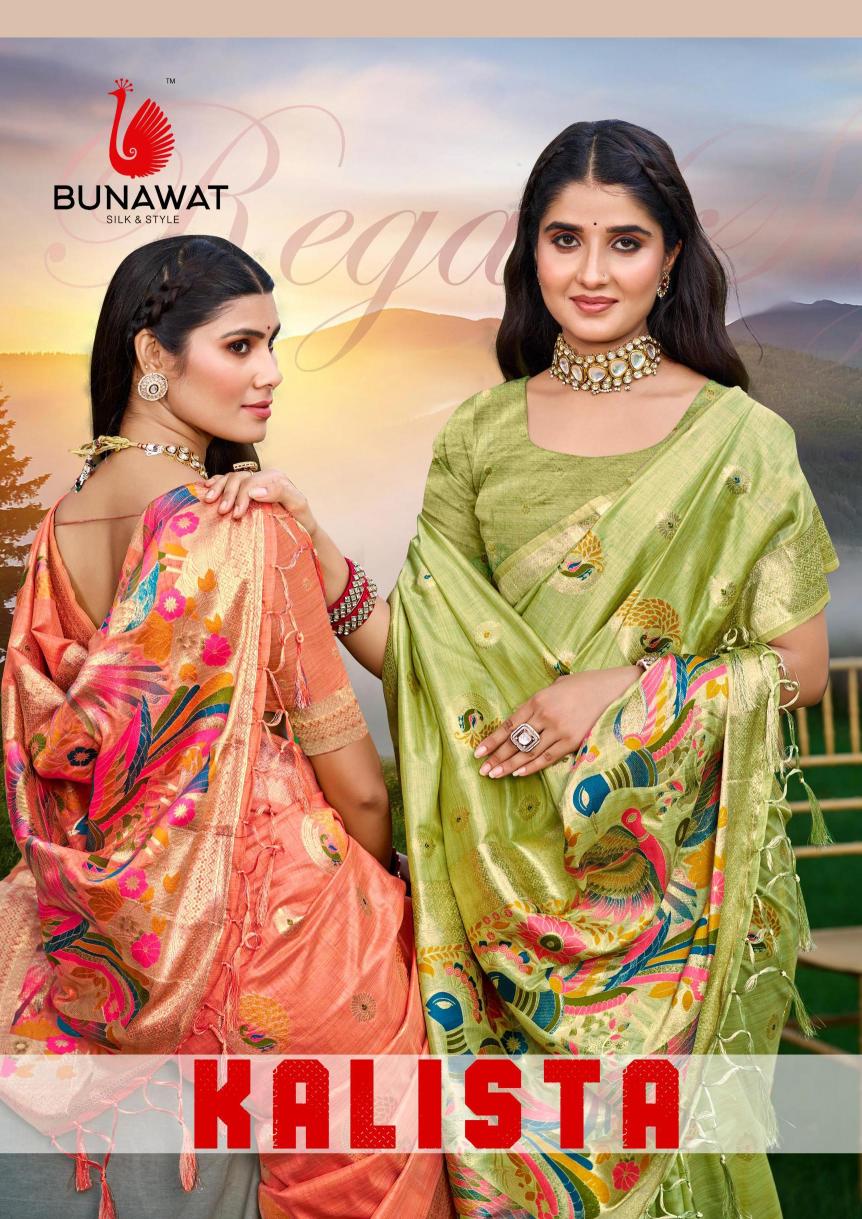 BUNAWAT - Kalista Havy Assam Silk saree With Meena