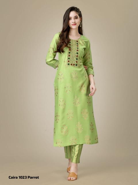 Caira 1023 Parrot pakistani kurtis online in india