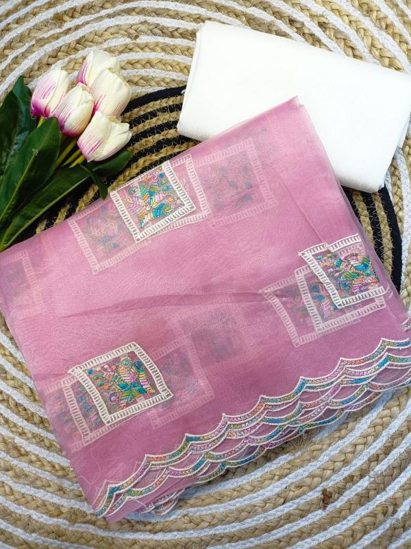 Dazira Fancy Organza catalog famous saree manufacturer in surat
