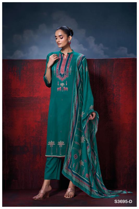 Ganga Fiyoni 3695 catalog salwar kameez wholesale market in kolkata