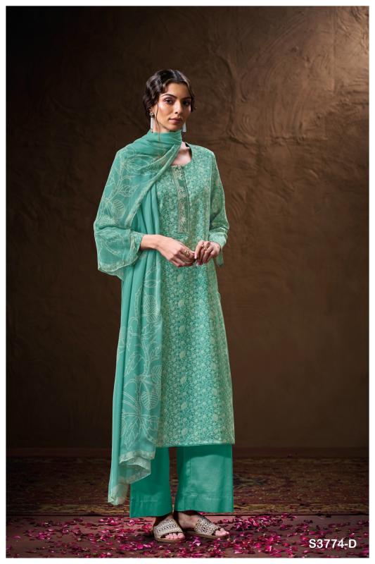 Ganga Monaly 3774 catalog unstitched salwar kameez wholesalers in india
