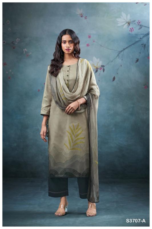 Ganga Vrinda 3707 catalog unstitched salwar kameez wholesalers uk