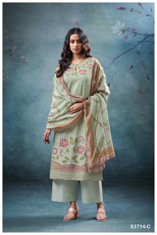 Ganga winter 3714 catalog salwar kameez india wholesale