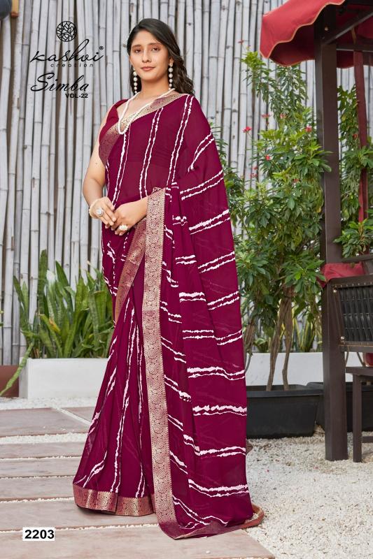 Kashvi Simba Vol 22 catalog surat saree brand name