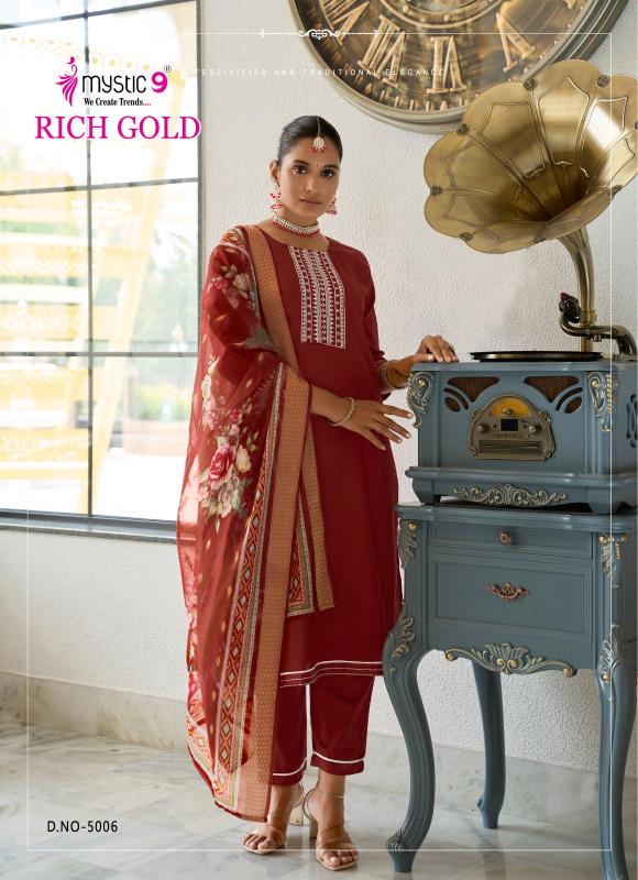 Mystic 9 Rich Gold Vol 5 catalog india shopping clothes kurtis online