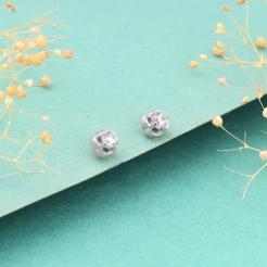 Nitya Silver Bloomfire Zirconia Earrings