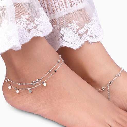 Nitya Silver Infinity Anklet