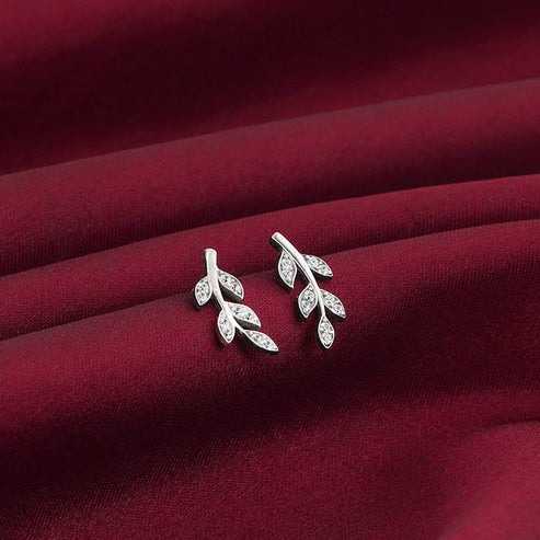 Nitya Silver Leaf Earrings