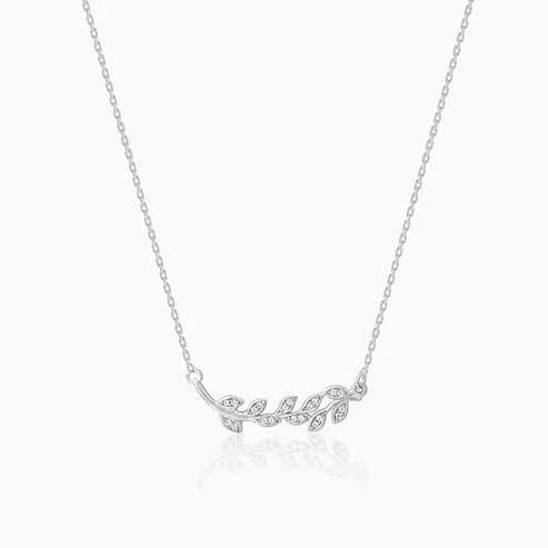 Nitya Silver Leaf Necklace