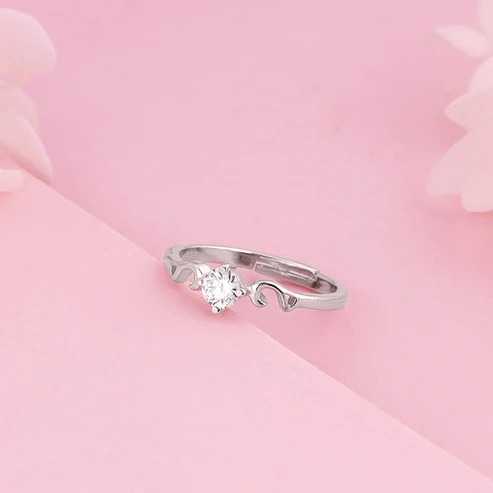 Nitya Silver Zircon Beachy Waves Ring 