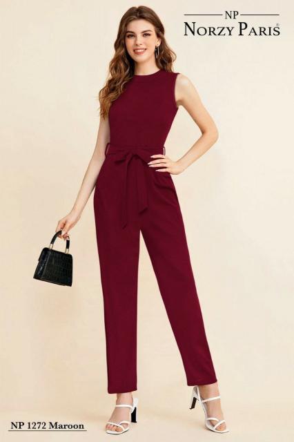 Norzy Paris NP D 1271 Black , 1272 Maroon catalog jumpsuit for women