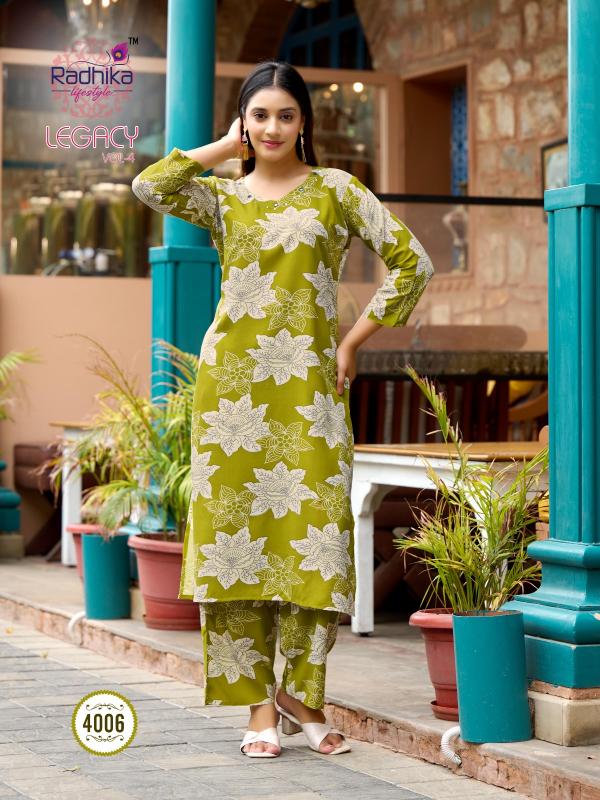 Radhika Lifestyle Legacy vol 4 catalog western cord sets for women