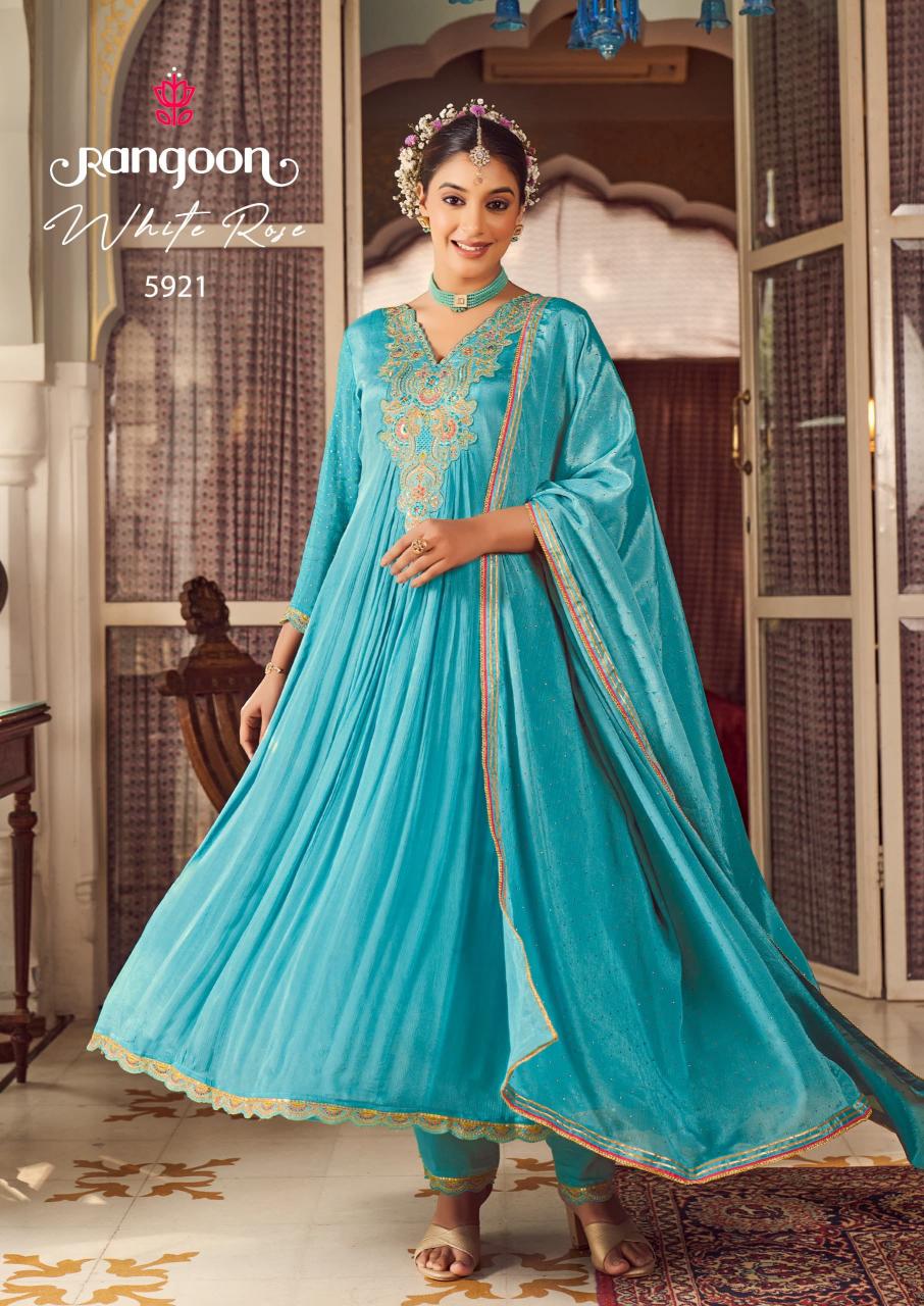 Rangoon Whiterose catalog kurti set online in india