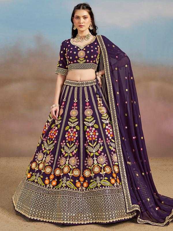 Sabella 6008 Purple catalog online lehenga store india