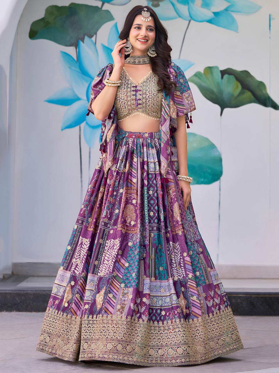 Sabella 7050 Purple catalog buy online cheap lehenga india