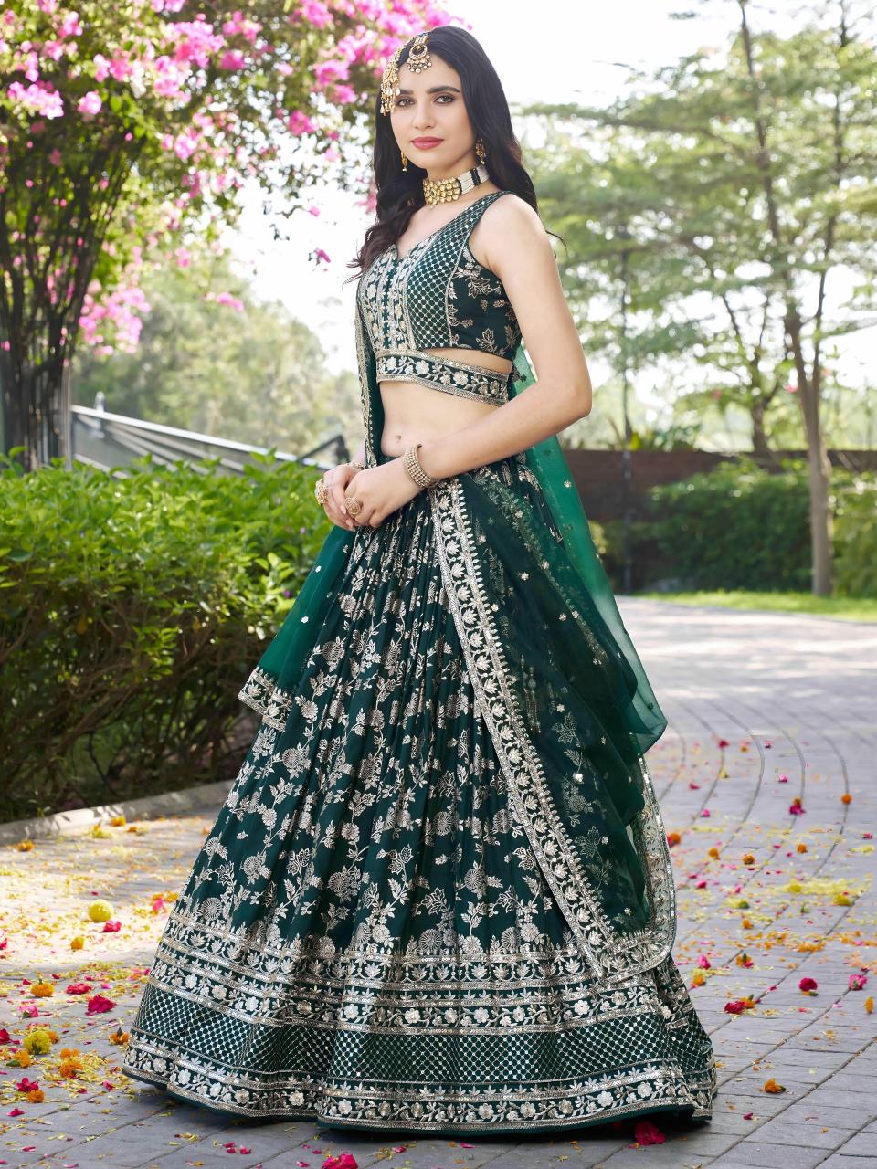 Sabella 7100 Green catalog lehenga choli online shopping low price india