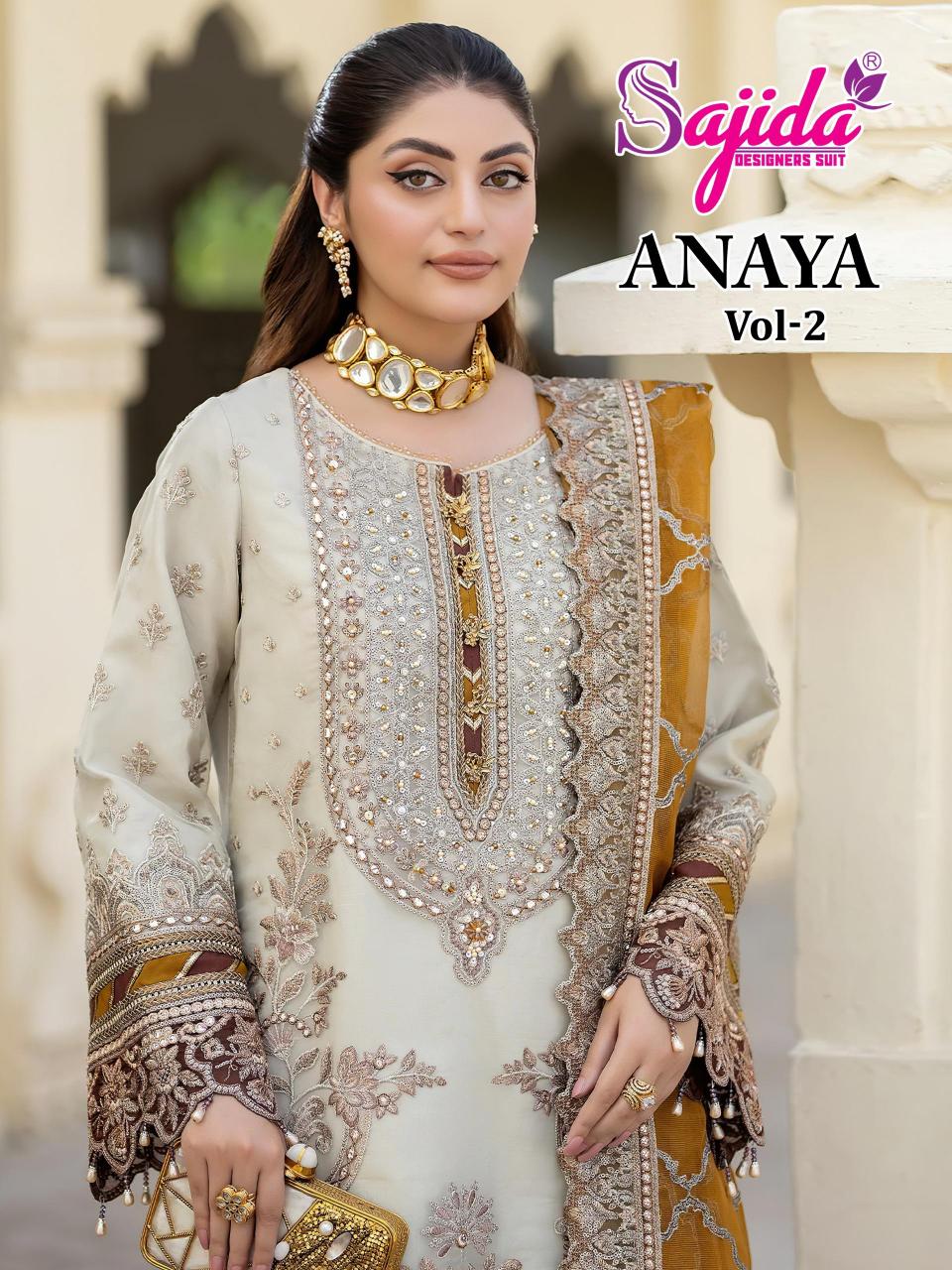 Sajida Anaya catalog wholesale pakistani designer suits