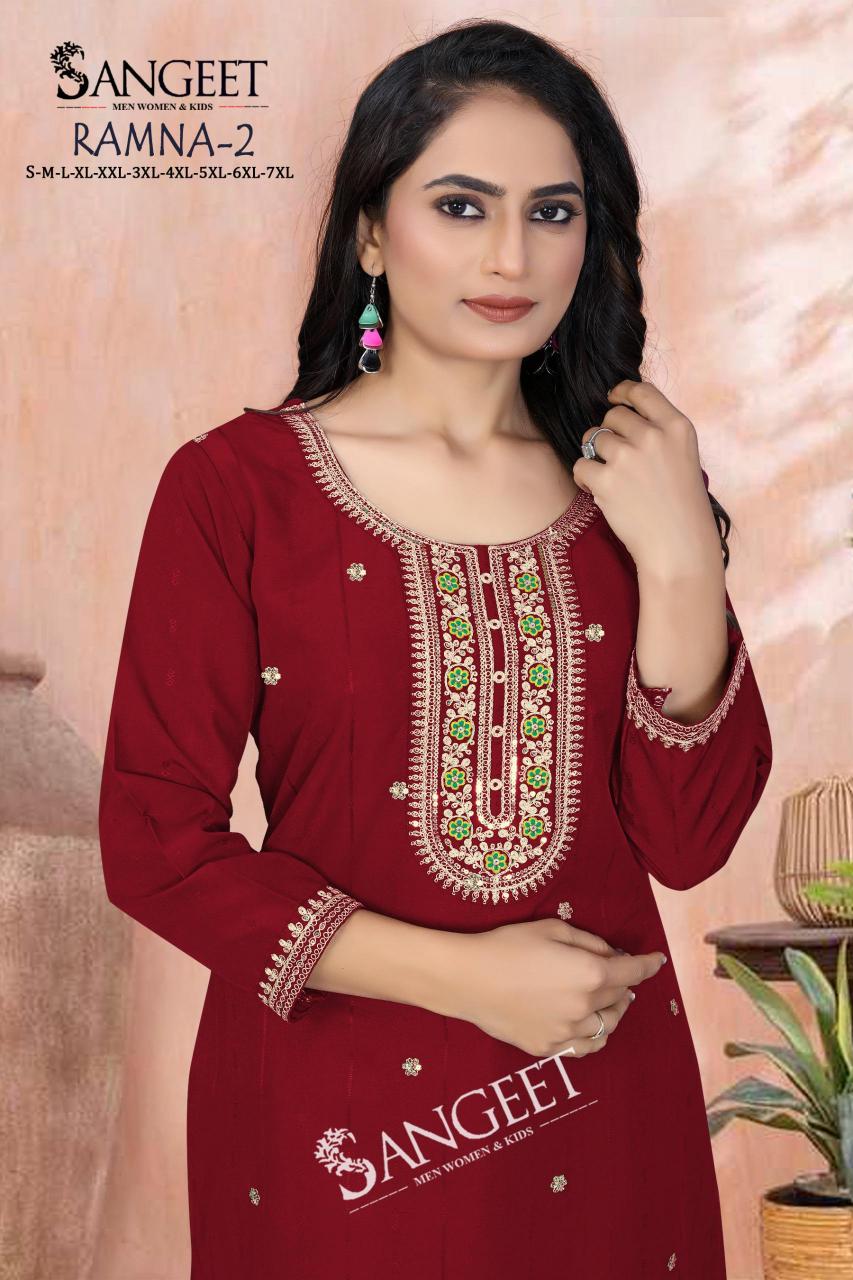 Sangeet Ramna vol 2 catalog indian short kurti tops