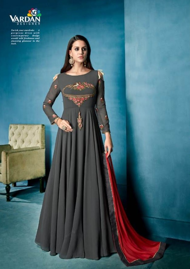Navya Vol 7 By Vardan Fashion Party Wear Gowns