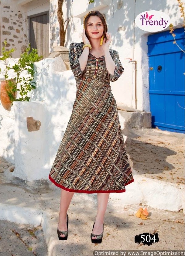 Florance By Trendy Fashion Printed Anarkali Kurtis Catalogue