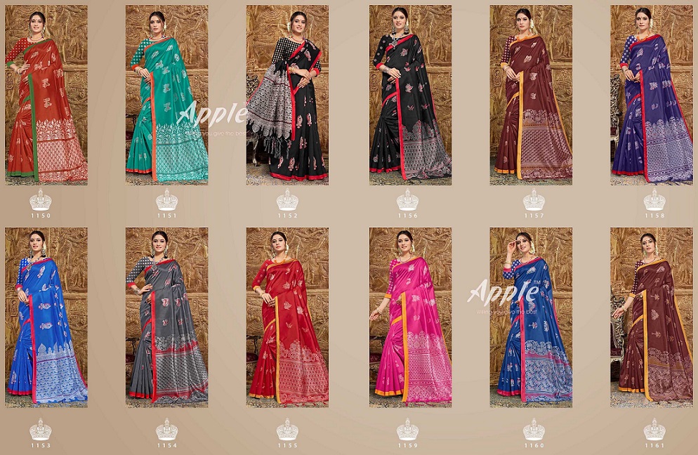 Crazy Silk Vol 3 By Apple Silk Sarees Catalogue