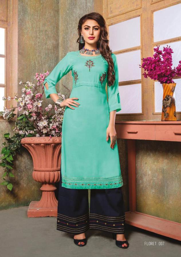 Floret By Kaina Fashion Kurti With Palazzo Catalogue