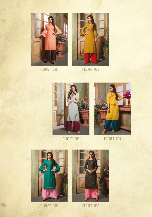 Floret By Kaina Fashion Kurti With Palazzo Catalogue
