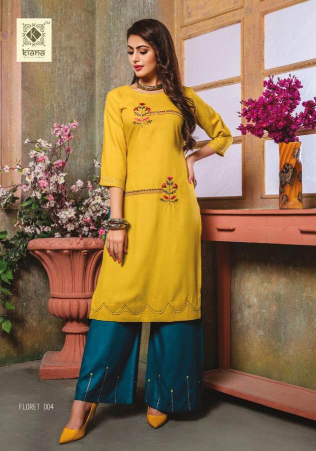 Floret By Kaina Fashion Kurti With Palazzo Catalogue
