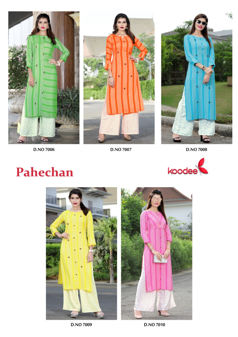 Pehchan Vol 1 By Koodee Printed Kurti Witl Palazzo Catalogue
