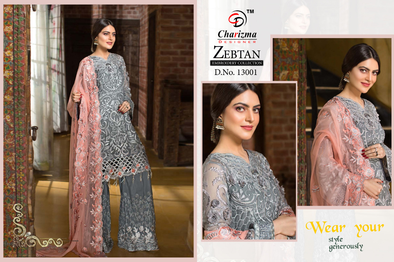 Zebtan By Charizma Designer Palazzo Salwar Kameez Catalogue