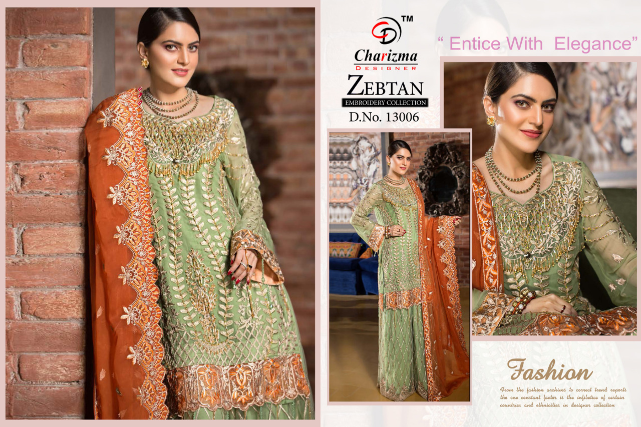 Zebtan By Charizma Designer Palazzo Salwar Kameez Catalogue