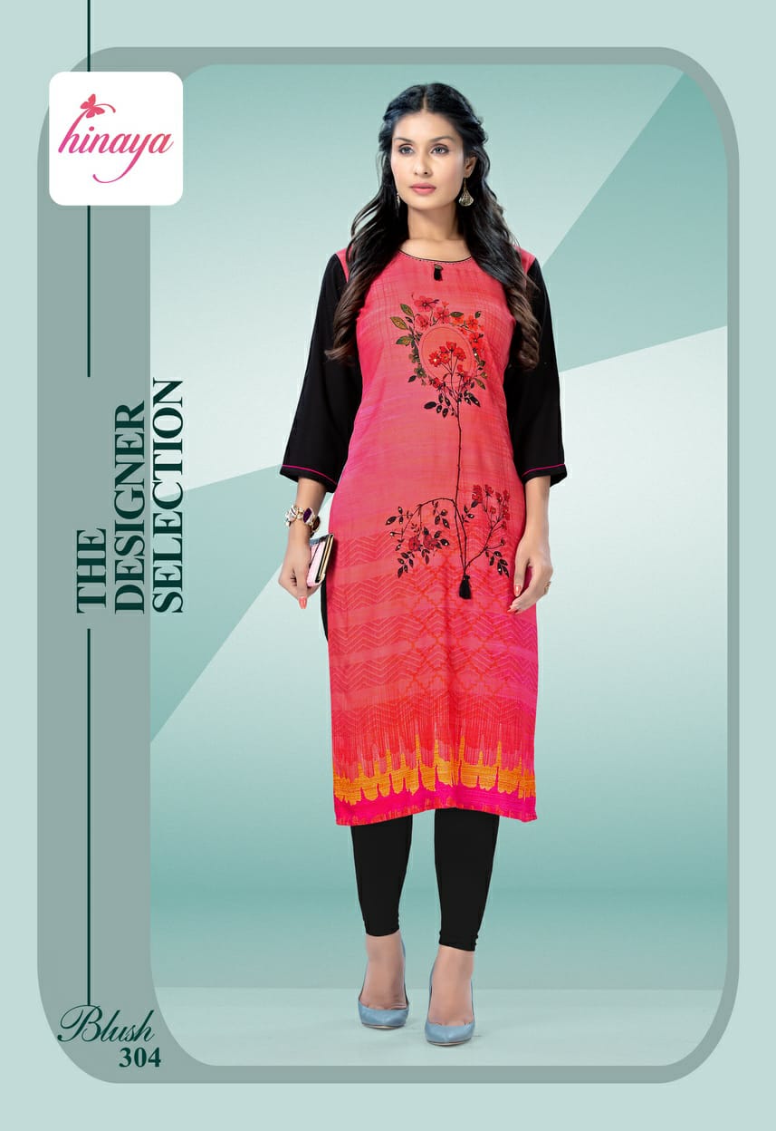 Hinaya By Blush Vol 3 Digital Printed Kurti Catalogue