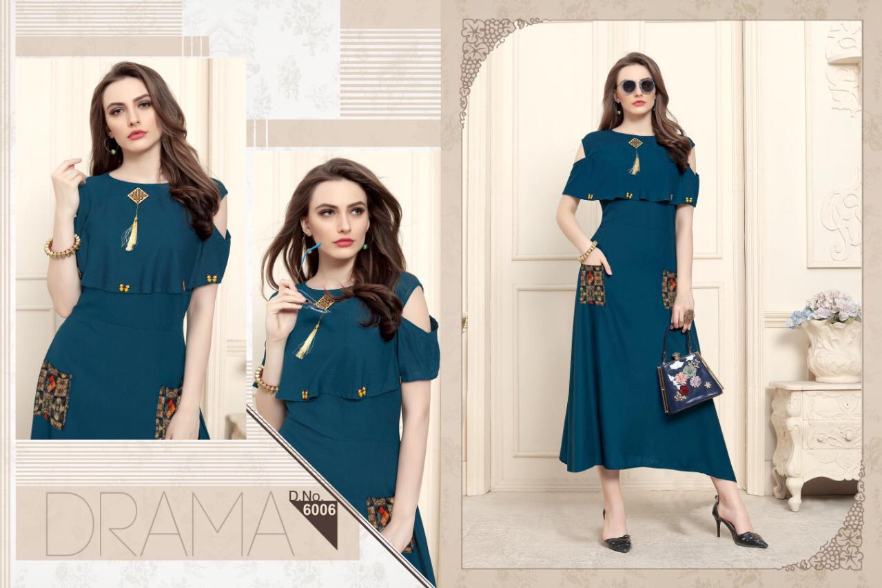 Pulpee Vol 6 By Kajri Style Long Gown Style Kurtis Catalogue