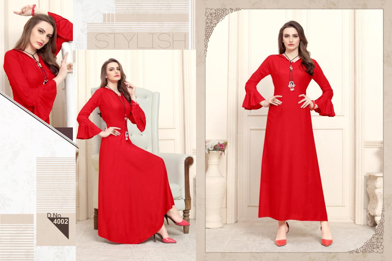 Pulpee Vol 6 By Kajri Style Long Gown Style Kurtis Catalogue