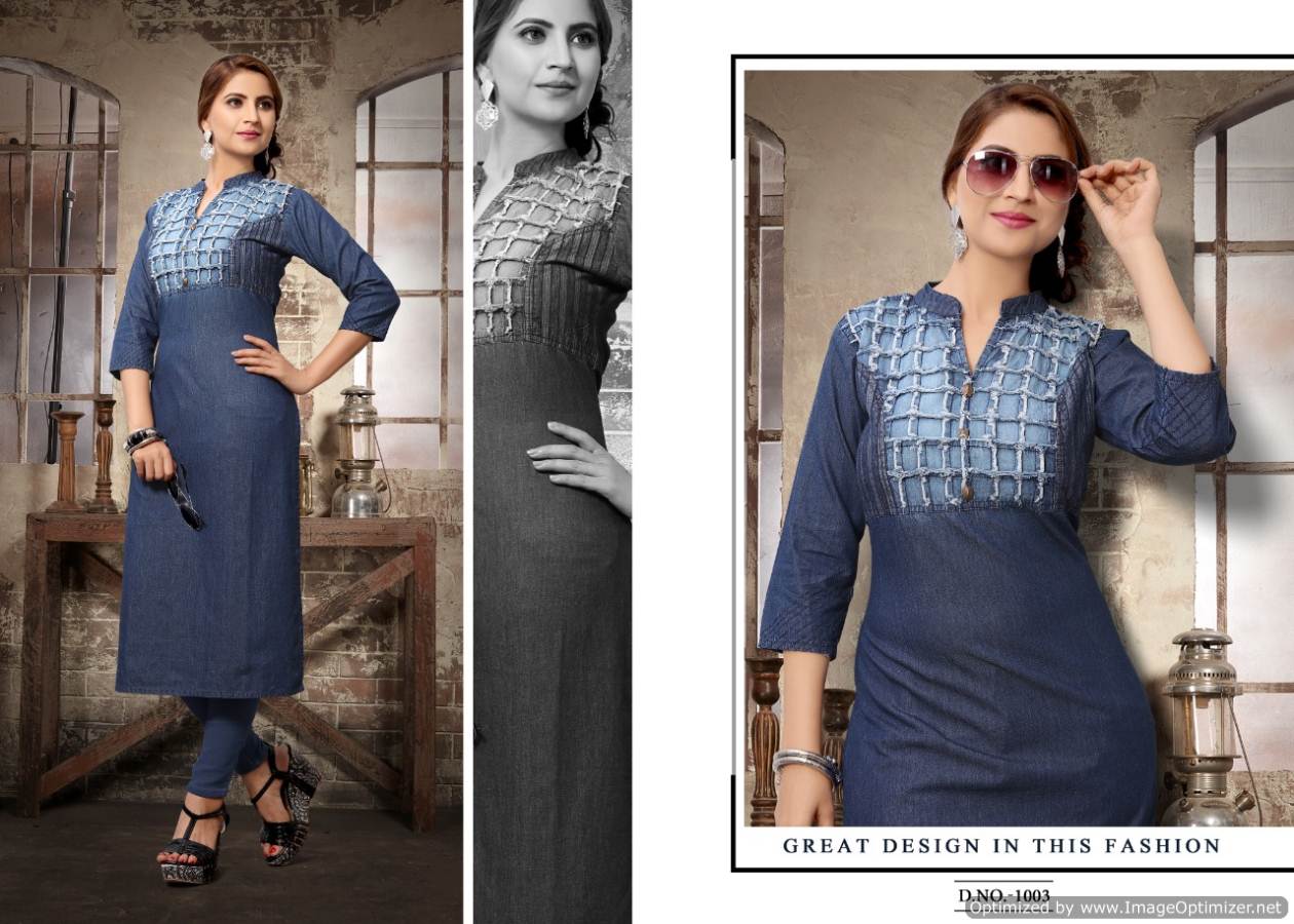 Ragini 1 Siyaji Designer Denim Kurti Catalogue