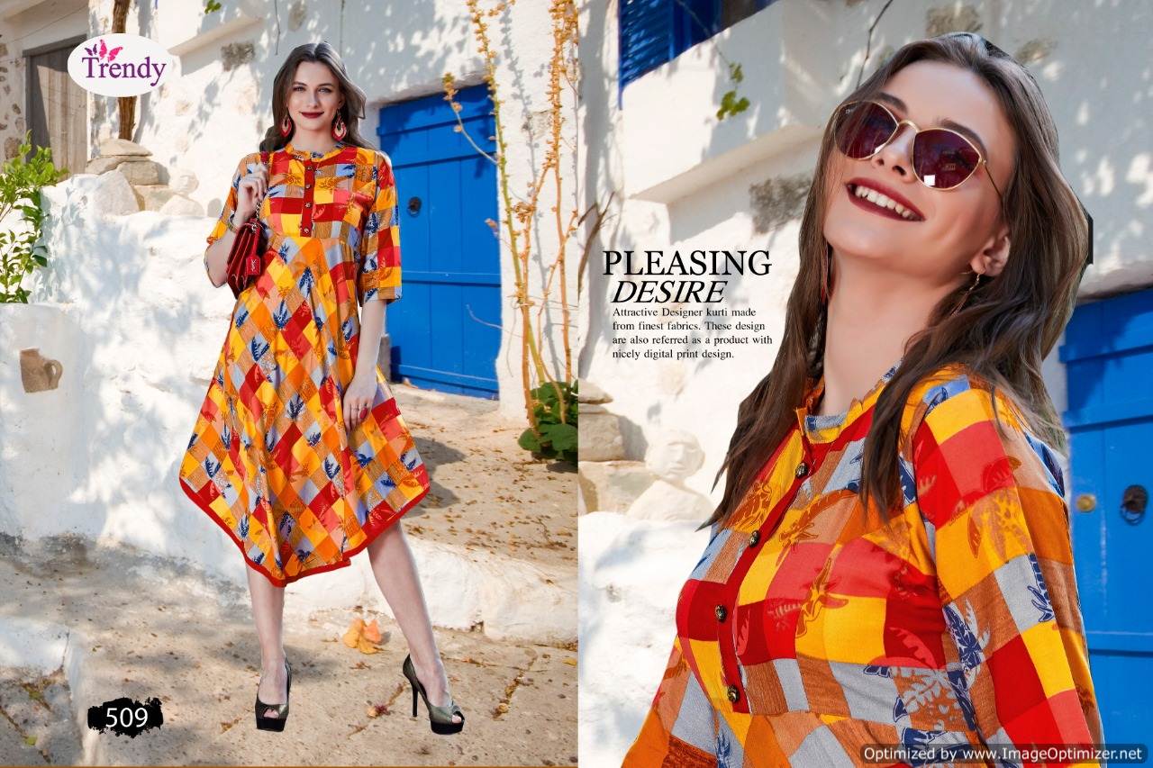 Florance By Trendy Fashion Printed Anarkali Kurtis Catalogue