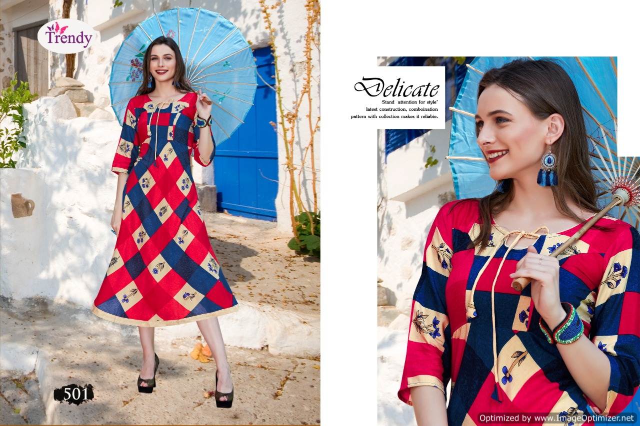 Florance By Trendy Fashion Printed Anarkali Kurtis Catalogue