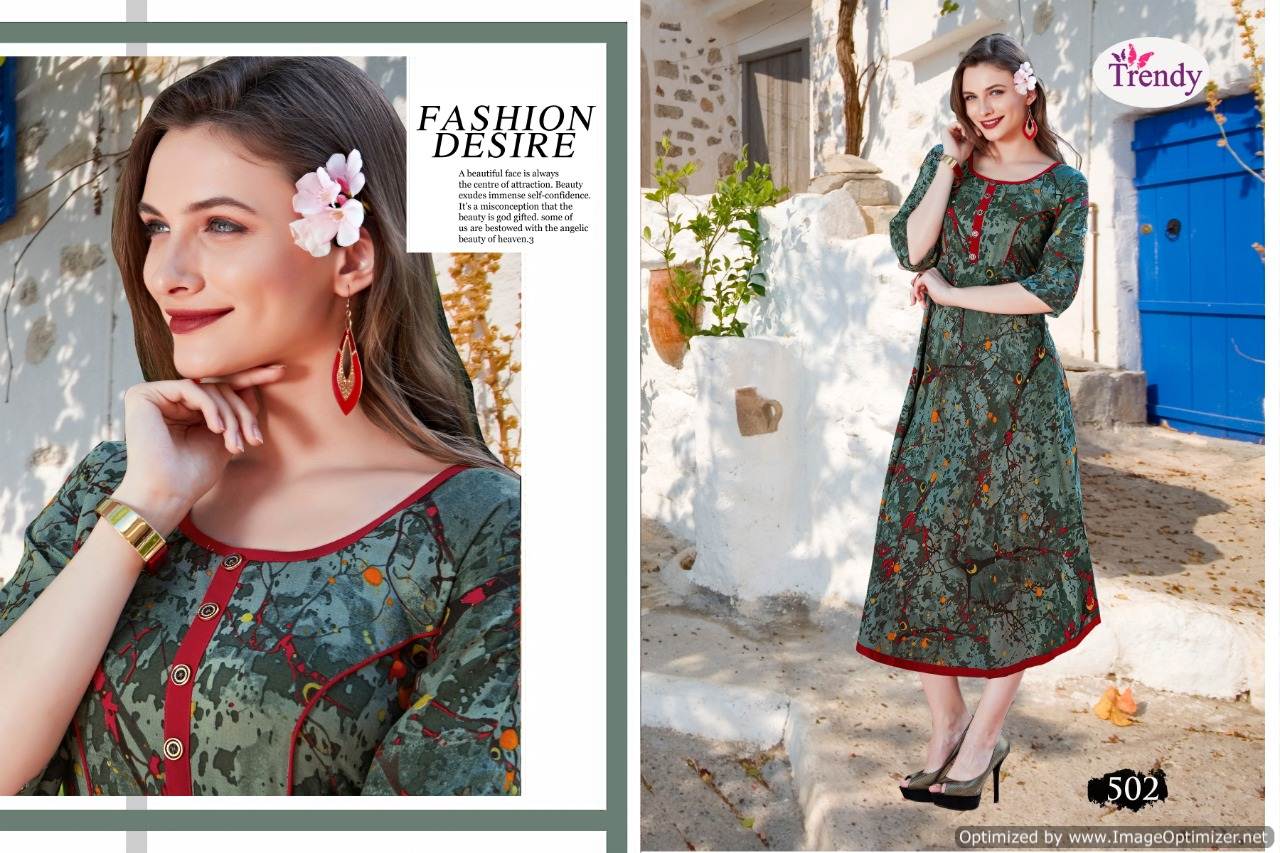 Florance By Trendy Fashion Printed Anarkali Kurtis Catalogue