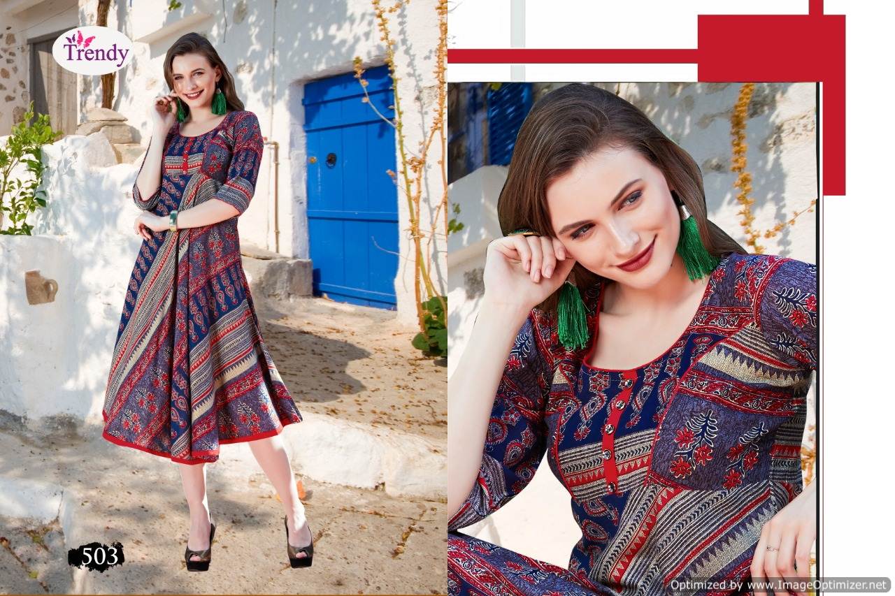 Florance By Trendy Fashion Printed Anarkali Kurtis Catalogue