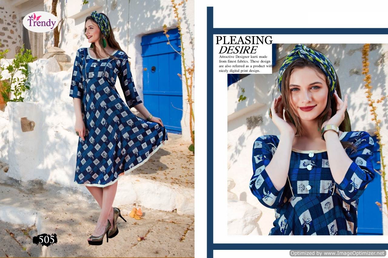 Florance By Trendy Fashion Printed Anarkali Kurtis Catalogue