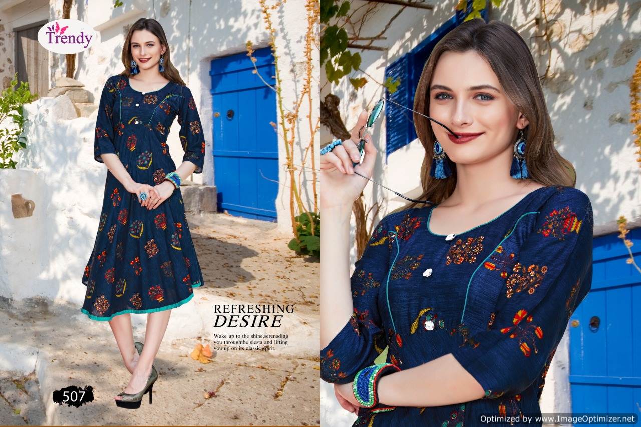 Florance By Trendy Fashion Printed Anarkali Kurtis Catalogue