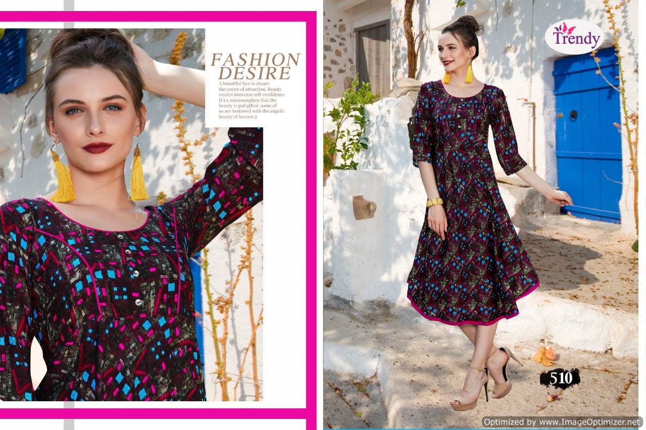 Florance By Trendy Fashion Printed Anarkali Kurtis Catalogue