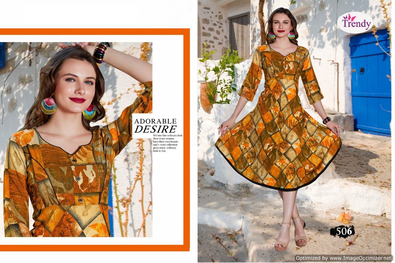 Florance By Trendy Fashion Printed Anarkali Kurtis Catalogue