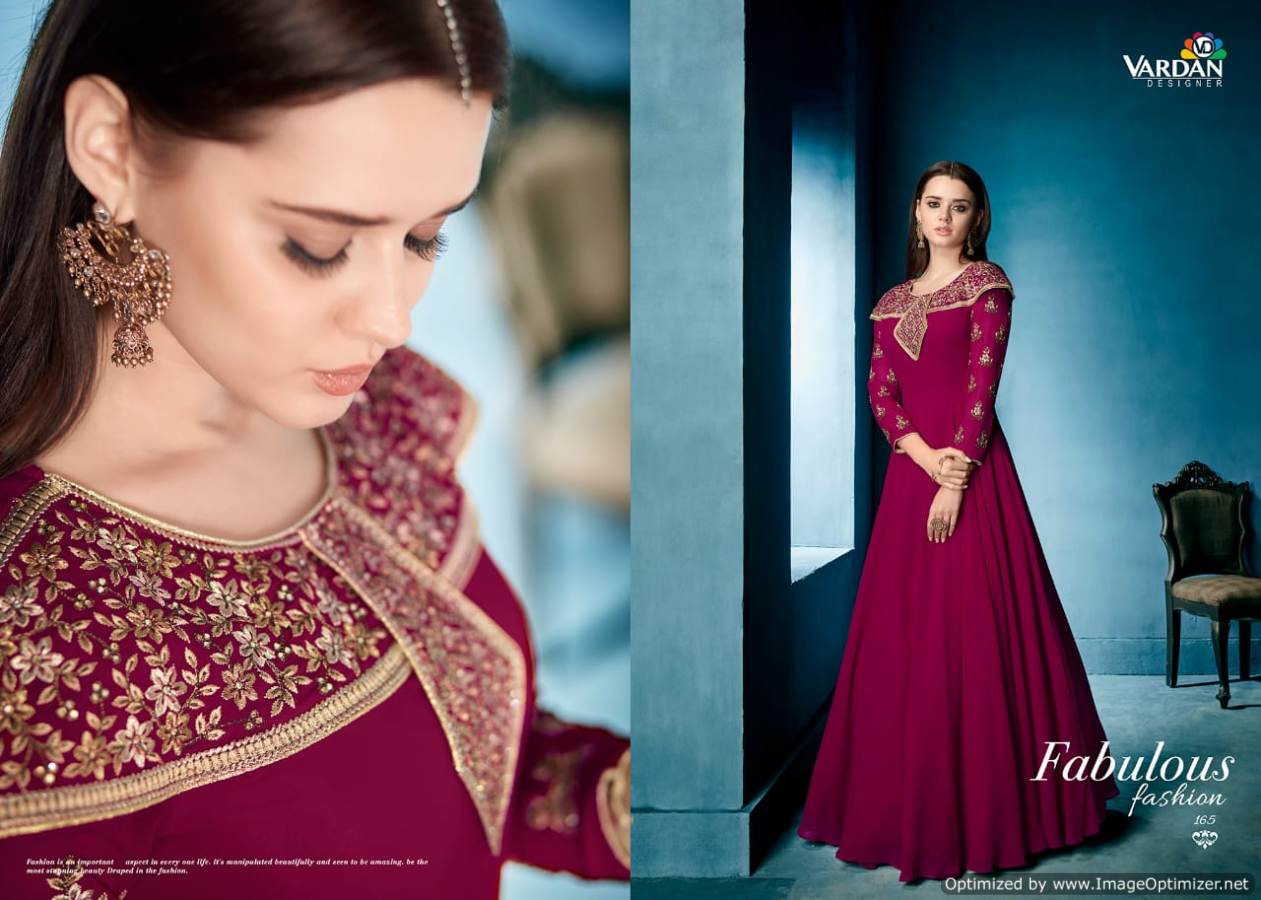 Navya Vol 7 By Vardan Fashion Party Wear Gowns