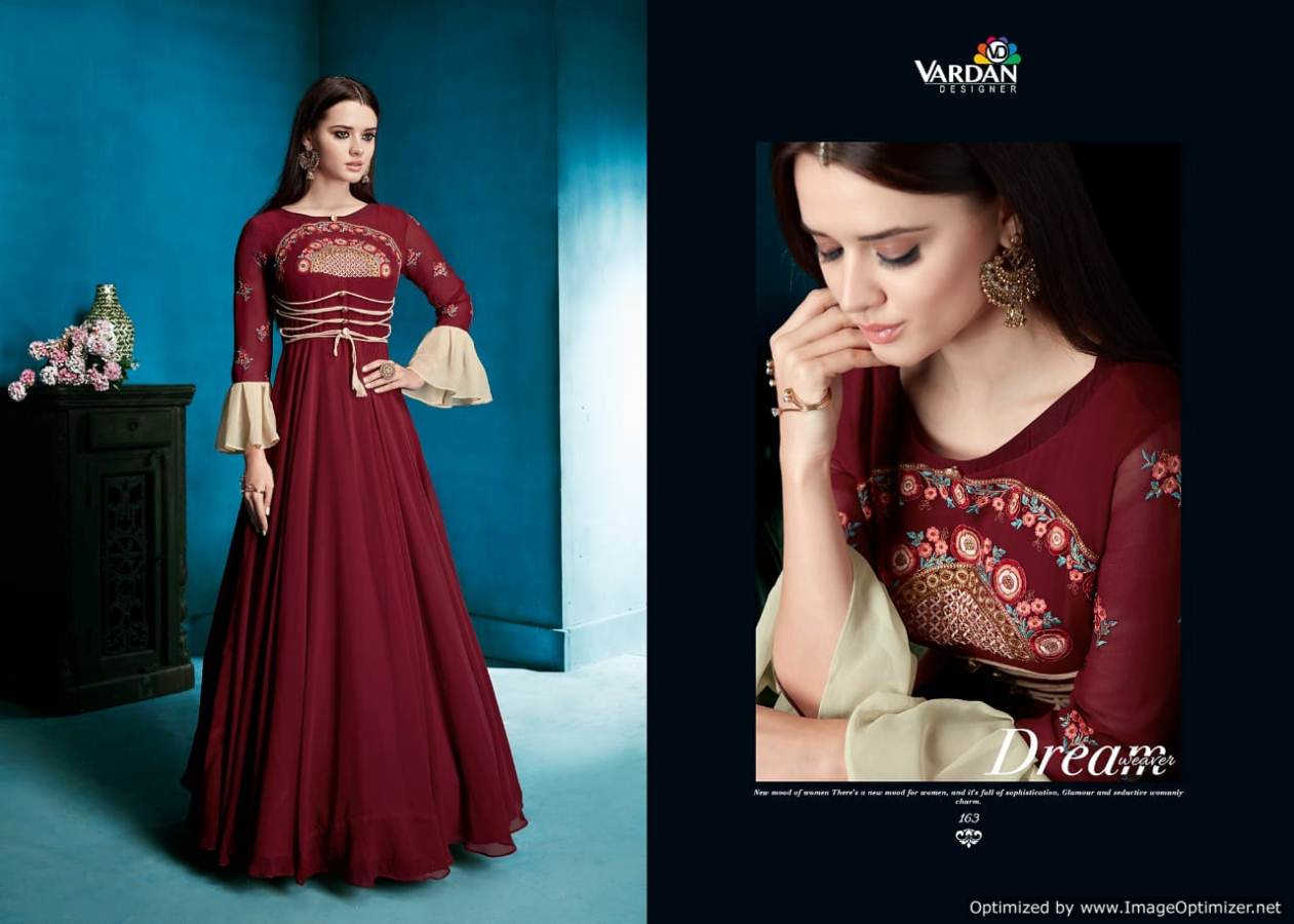 Navya Vol 7 By Vardan Fashion Party Wear Gowns