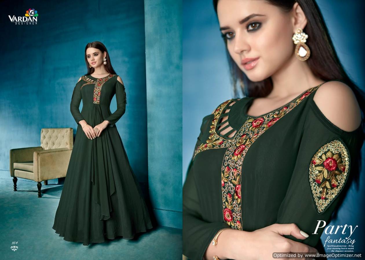 Navya Vol 7 By Vardan Fashion Party Wear Gowns