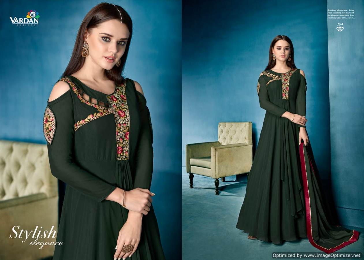 Navya Vol 7 By Vardan Fashion Party Wear Gowns