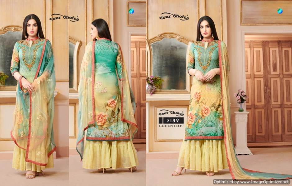Cotton Club Your Choice Designer Salwar Suits Catalogue