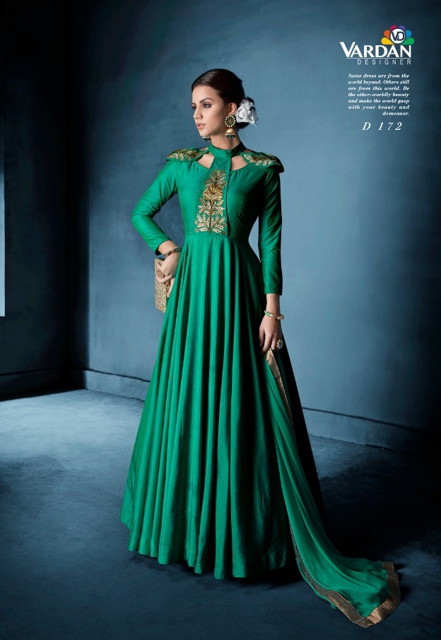 Navya Vol 8 By Vardan Designer Long Party Wear Gown Catalogue